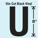 K8341 Letter Label Vinyl 8 in H 4-3/4 in W