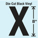 K8341 Letter Label Vinyl 8 in H 4-3/4 in W
