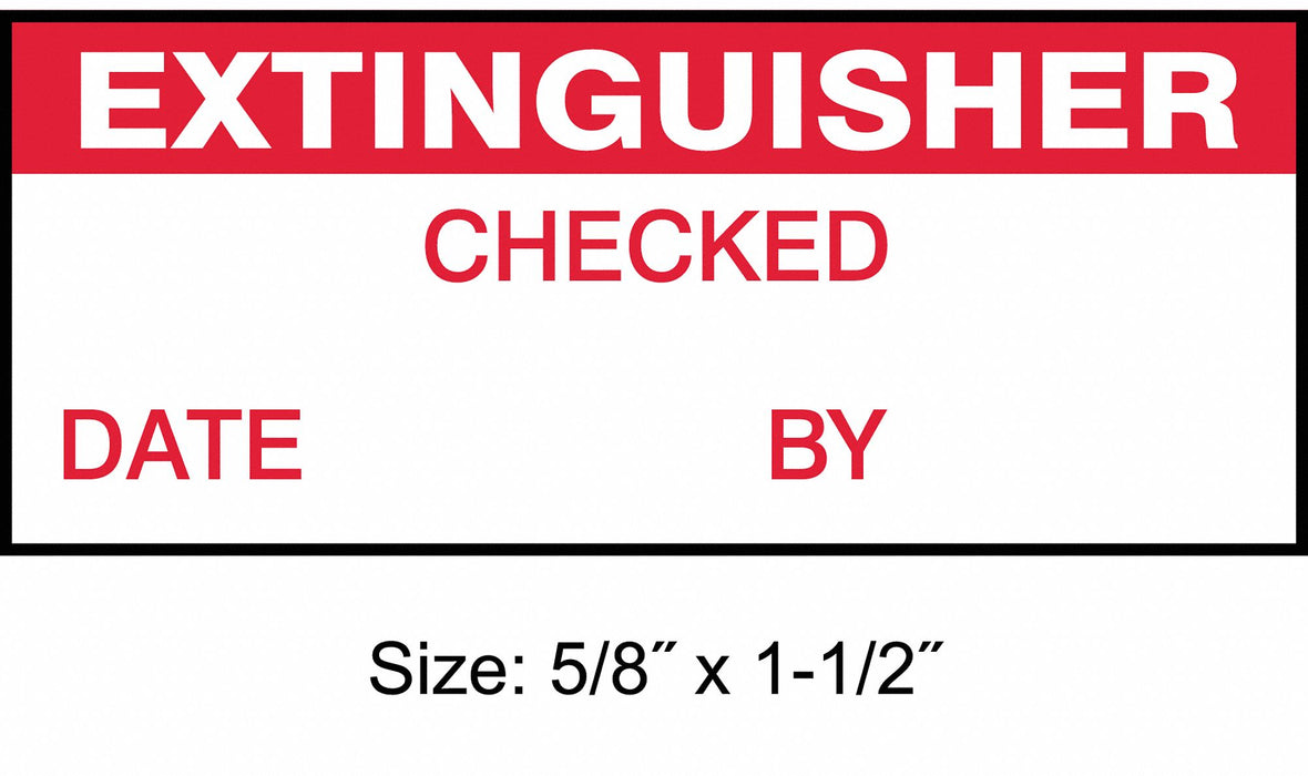 InspectionLabel Red/White PK350