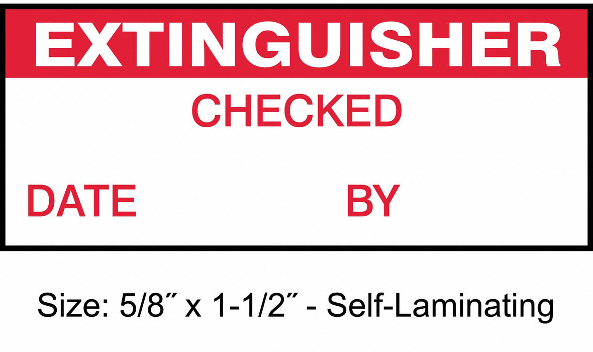 InspectionLabel Red/White PK350