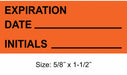 InventoryLabel Orange Polyester PK350