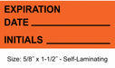 InventoryLabel Orange Polyester PK350