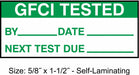 MaintenanceLabel Green/White PK350
