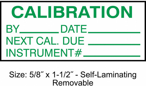 CalibrationLabel Green/White PK350