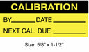CalibrationLabel Black/Yellow PK350