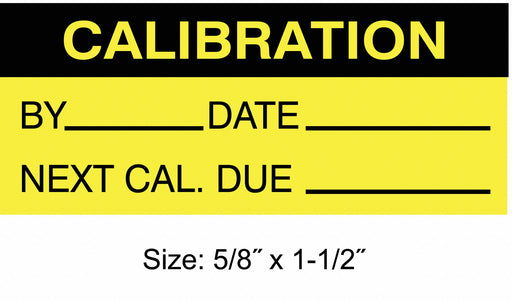 CalibrationLabel Black/Yellow PK350