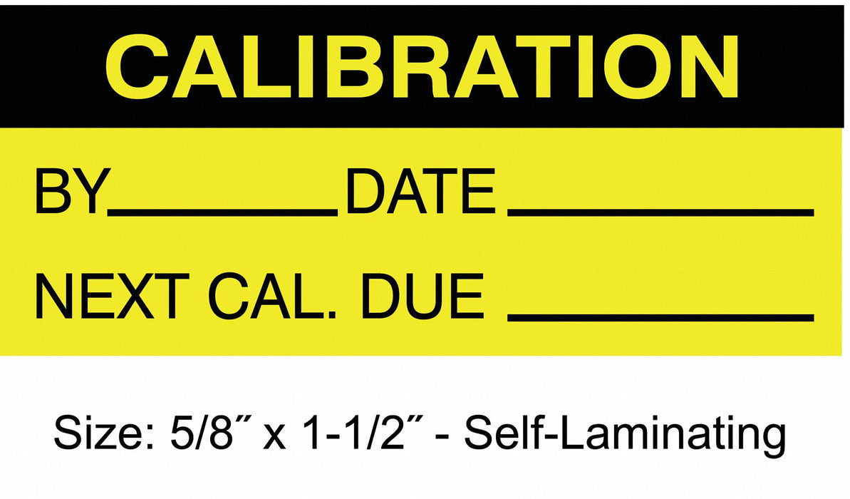 CalibrationLabel Black/Yellow PK350