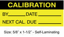 CalibrationLabel Black/Yellow PK350