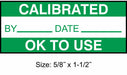 CalibrationLabel White/Green PK350