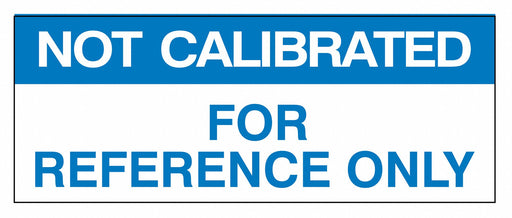 Calibration Label ENG Blue/White PK350