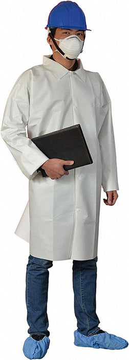 Lab Coat L White Microp Lam