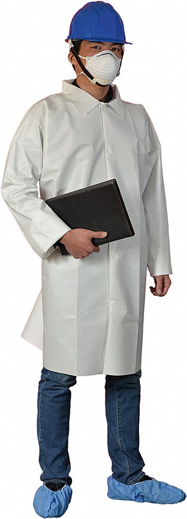 Lab Coat L White Microp Lam