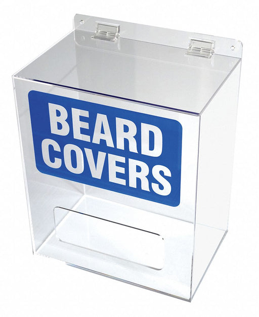 Beard Cover Dispenser Clear/Blue Acrylic