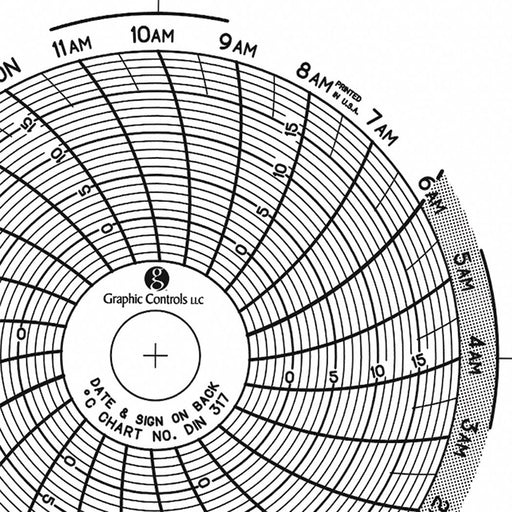 J2652 Circular Paper Chart 24 hr 60 pkg