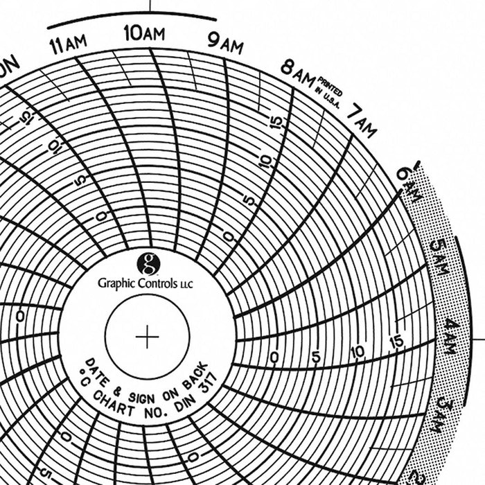 J2652 Circular Paper Chart 24 hr 60 pkg