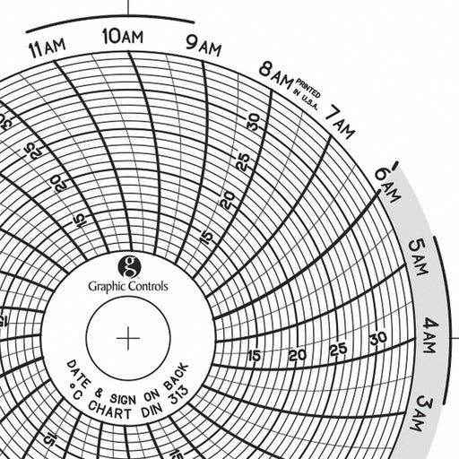 J2652 Circular Paper Chart 24 hr 60 pkg