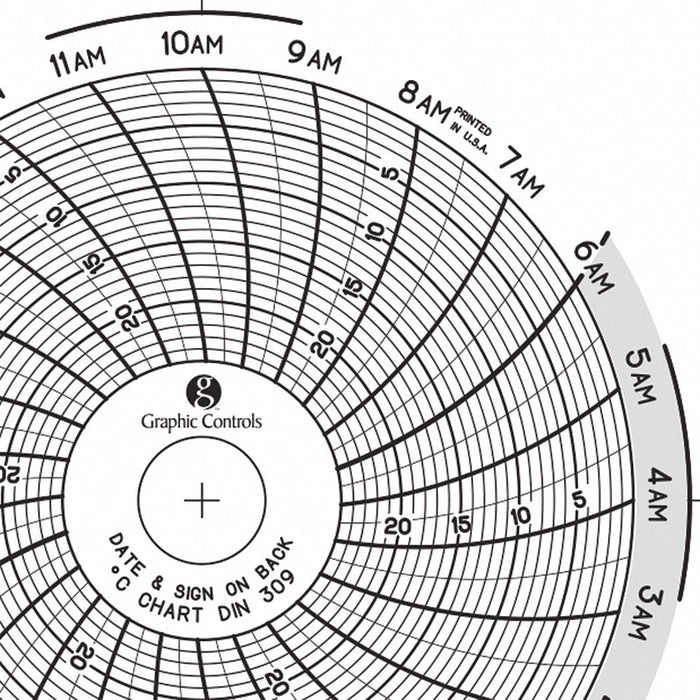J2652 Circular Paper Chart 24 hr 60 pkg