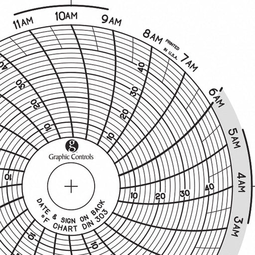 J2651 Circular Paper Chart 24 hr 60 pkg