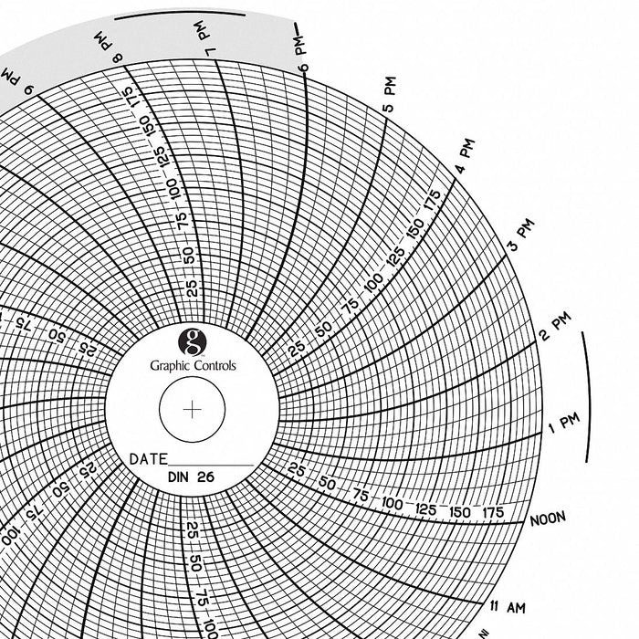 J2662 Circular Paper Chart 24 hr 60 pkg