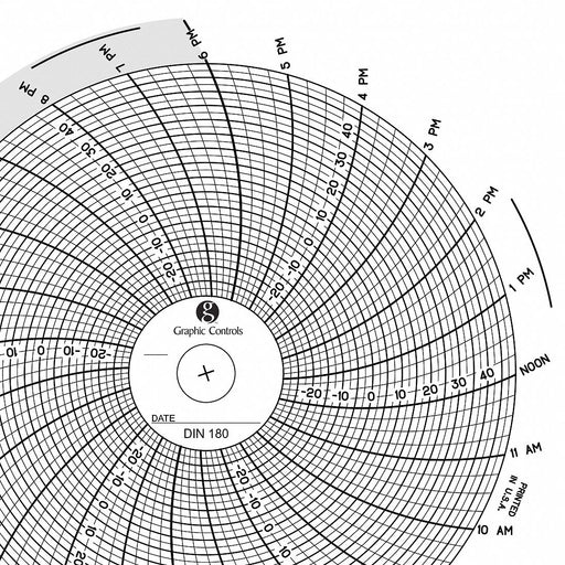 J2661 Circular Paper Chart 24 hr 60 pkg
