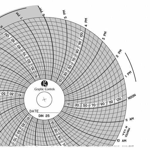 J2662 Circular Paper Chart 24 hr 60 pkg