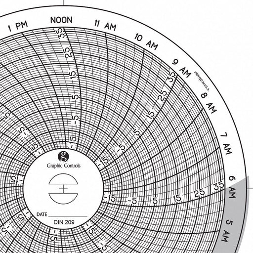 J2661 Circular Paper Chart 24 hr 60 pkg