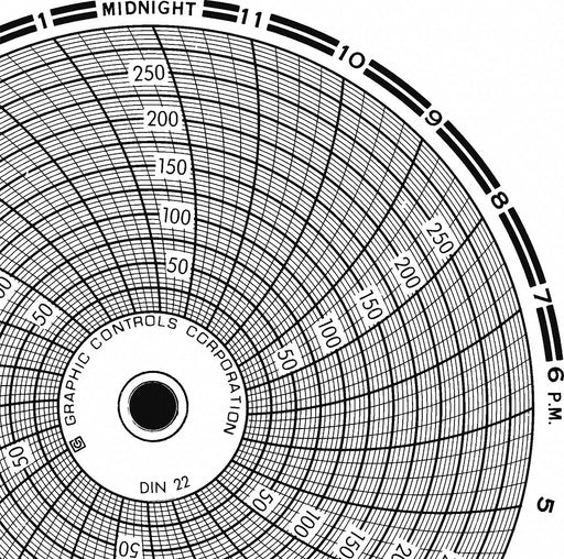J2662 Circular Paper Chart 24 hr 60 pkg