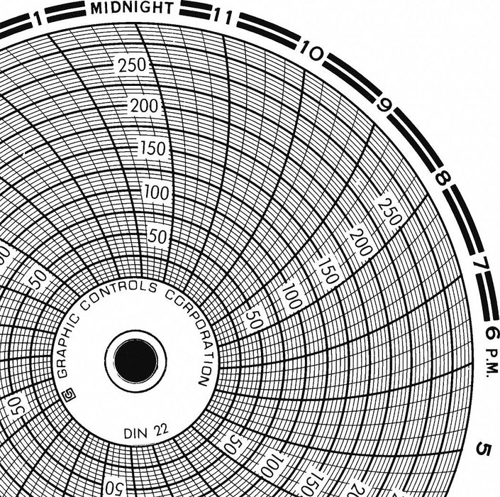 J2662 Circular Paper Chart 24 hr 60 pkg