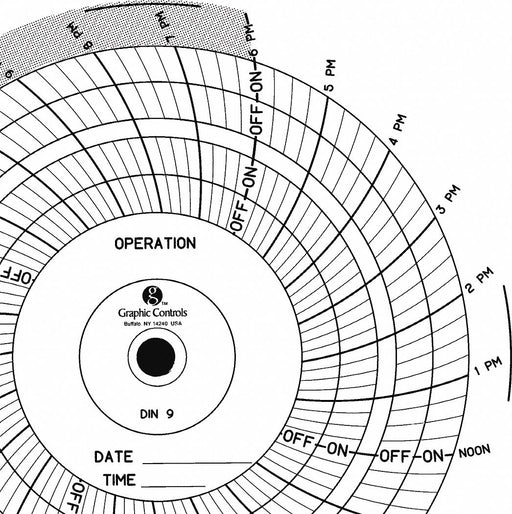 Circular Paper Chart 24 hr 60 pkg