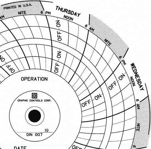 Circular Paper Chart 7 day 60 pkg