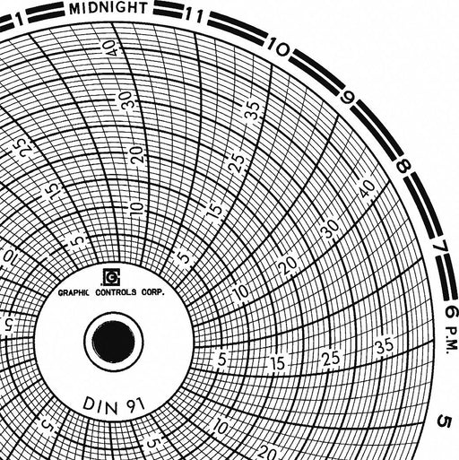 J2663 Circular Paper Chart 24 hr 60 pkg