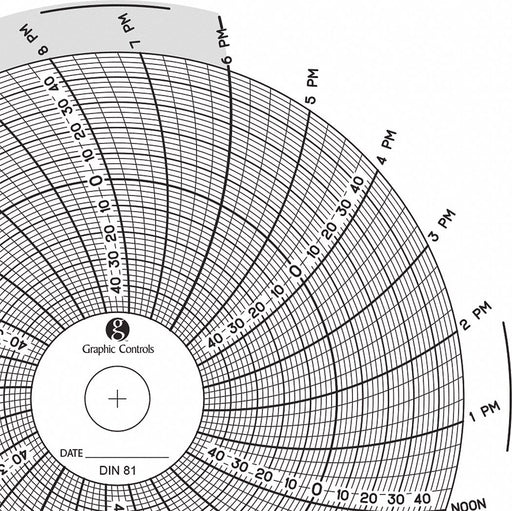 J2661 Circular Paper Chart 24 hr 60 pkg