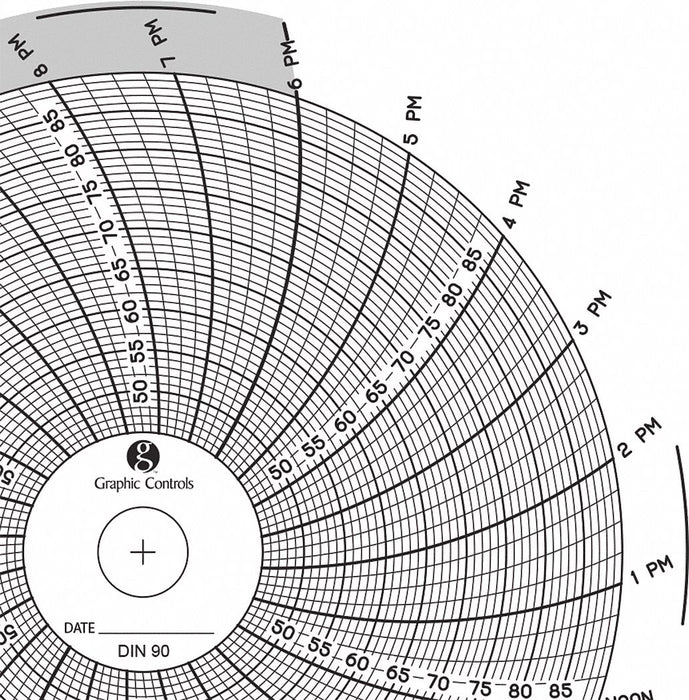 M6764 Circular Paper Chart 24 hr 60 pkg