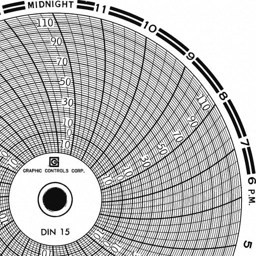 M6764 Circular Paper Chart 24 hr 60 pkg