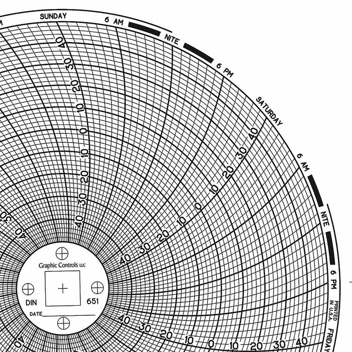 M6768 Circular Paper Chart 7 day 60 pkg