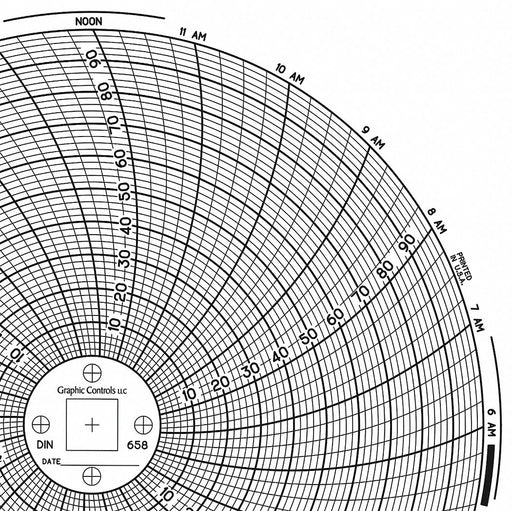 M6769 Circular Paper Chart 24 hr 60 pkg