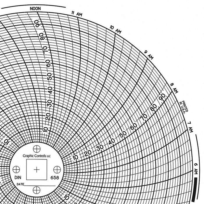 M6769 Circular Paper Chart 24 hr 60 pkg