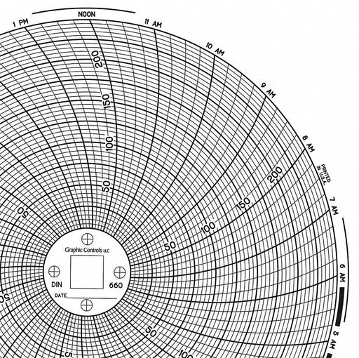 M6769 Circular Paper Chart 24 hr 60 pkg