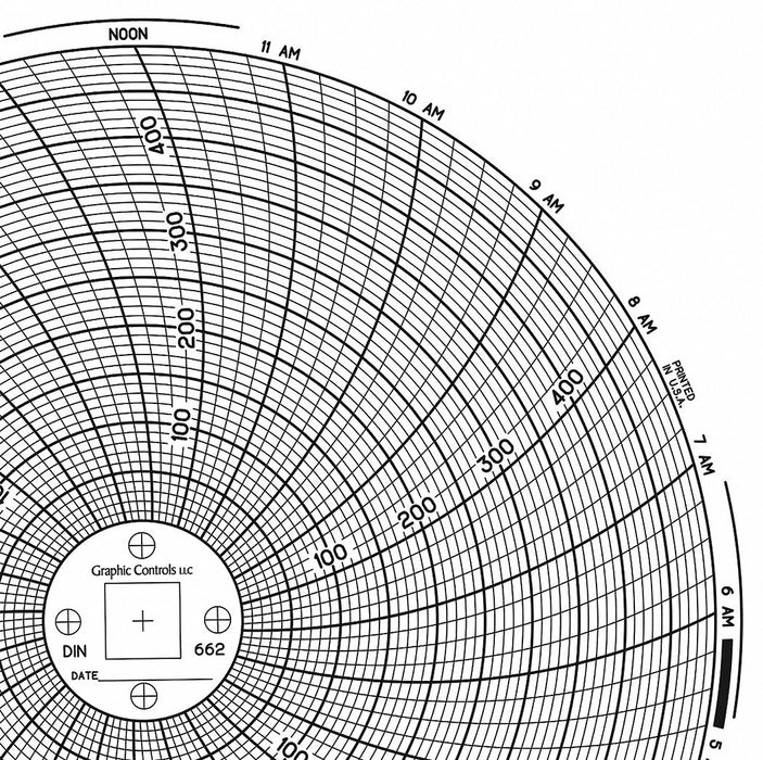 M6770 Circular Paper Chart 24 hr 60 pkg