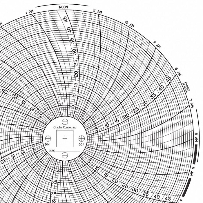 M6769 Circular Paper Chart 24 hr 60 pkg