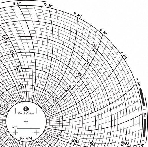 Circular Paper Chart 24 hr 60 pkg