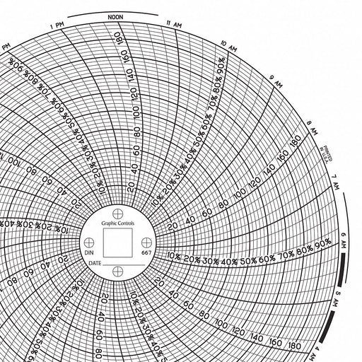 M6770 Circular Paper Chart 24 hr 60 pkg