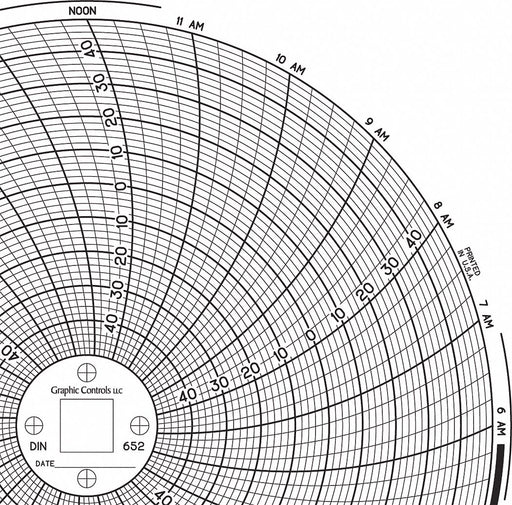 M6769 Circular Paper Chart 24 hr 60 pkg