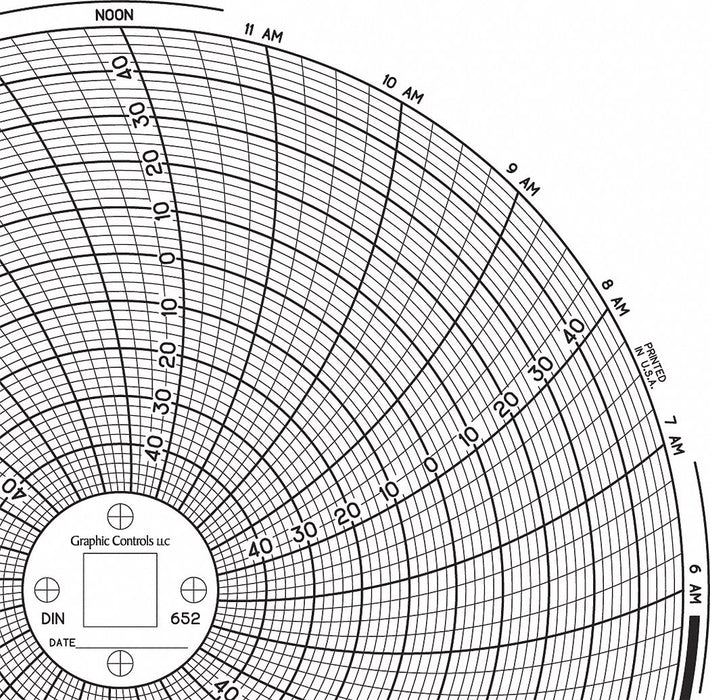 M6769 Circular Paper Chart 24 hr 60 pkg