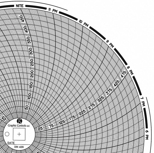 M6777 Circular Paper Chart 24 hr 60 pkg