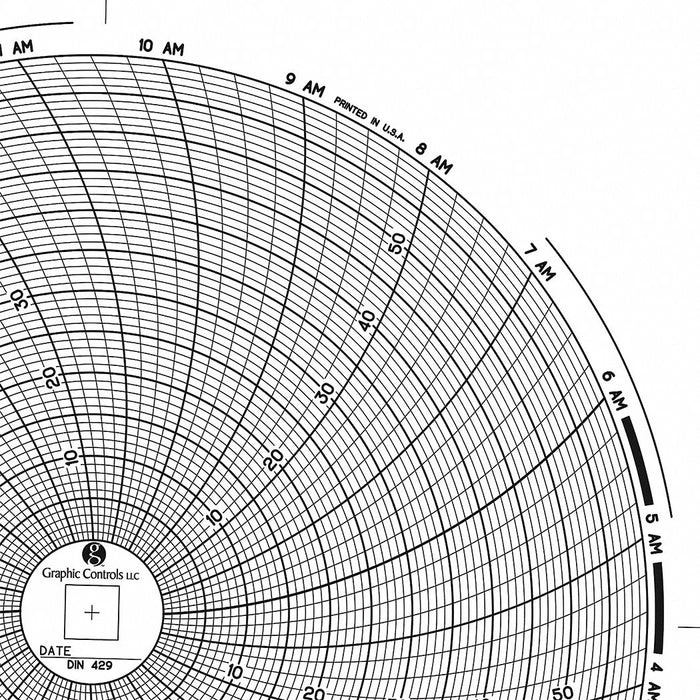J2678 Circular Paper Chart 24 hr 60 pkg