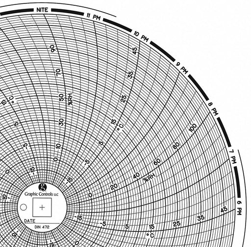 M6779 Circular Paper Chart 24 hr 60 pkg
