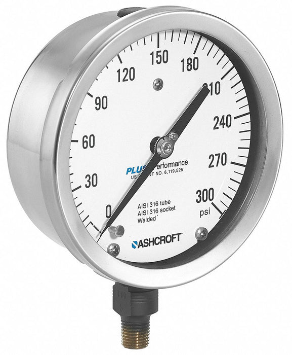 Vacuum Gauge Process 1/4in NPT Silver