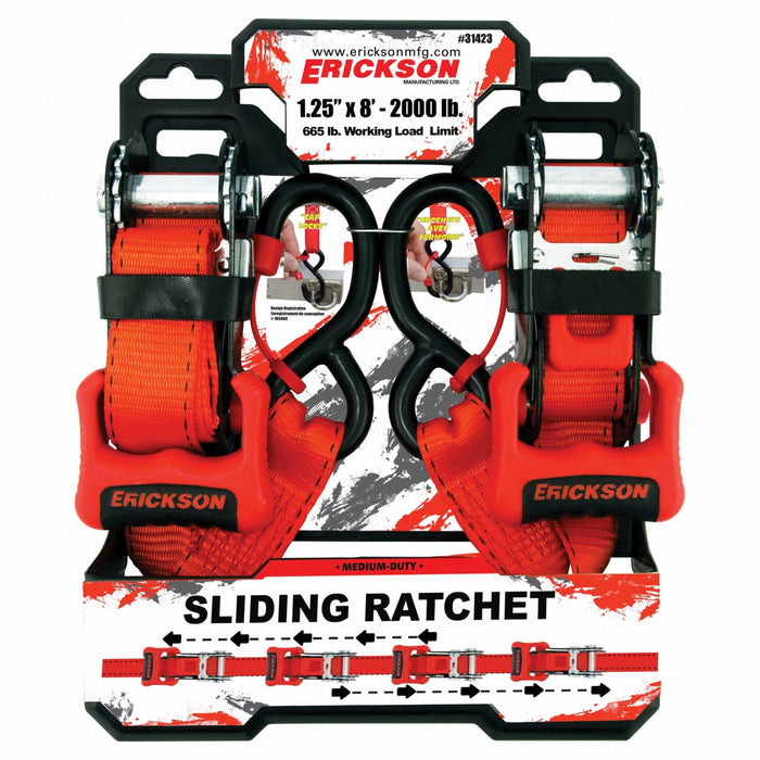 M6869 Tie Down Strap S-Hook Red