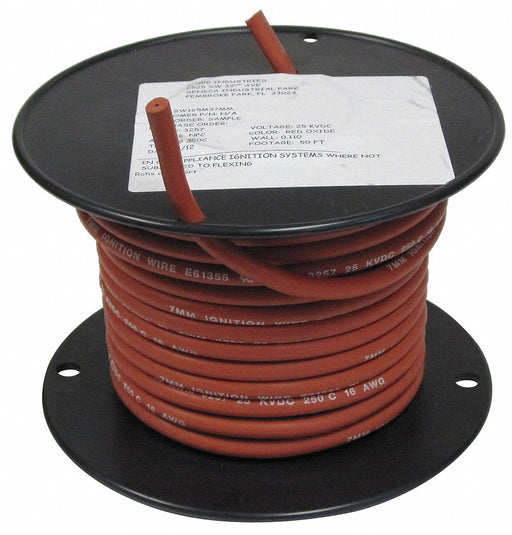 HighVoltageLeadWire 16AWG Red 50ft